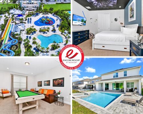 West Kissimmee House | Vibrant Home Near Disney With Media Room, Themed Rooms, Game Room And Waterpark & Resort Access At Encore Resorts Reunion - 7450Mr