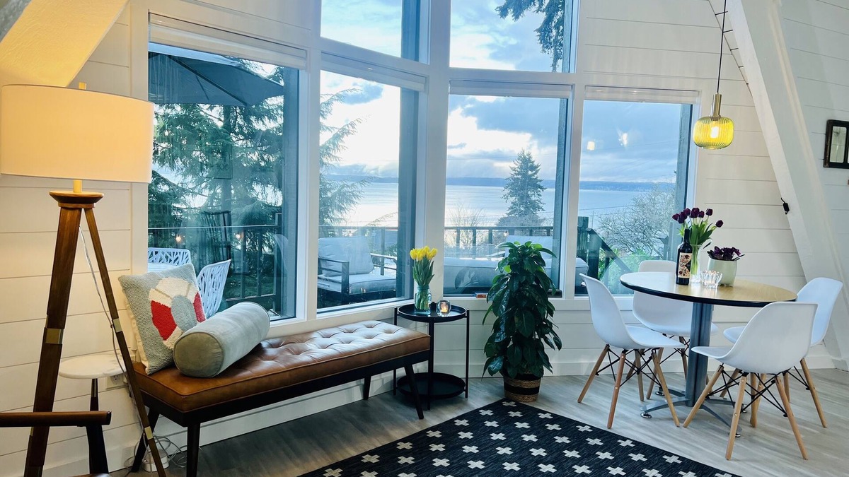 Camano Island House | Views, Hot Tub, Beach Access - Cabin on Camano!