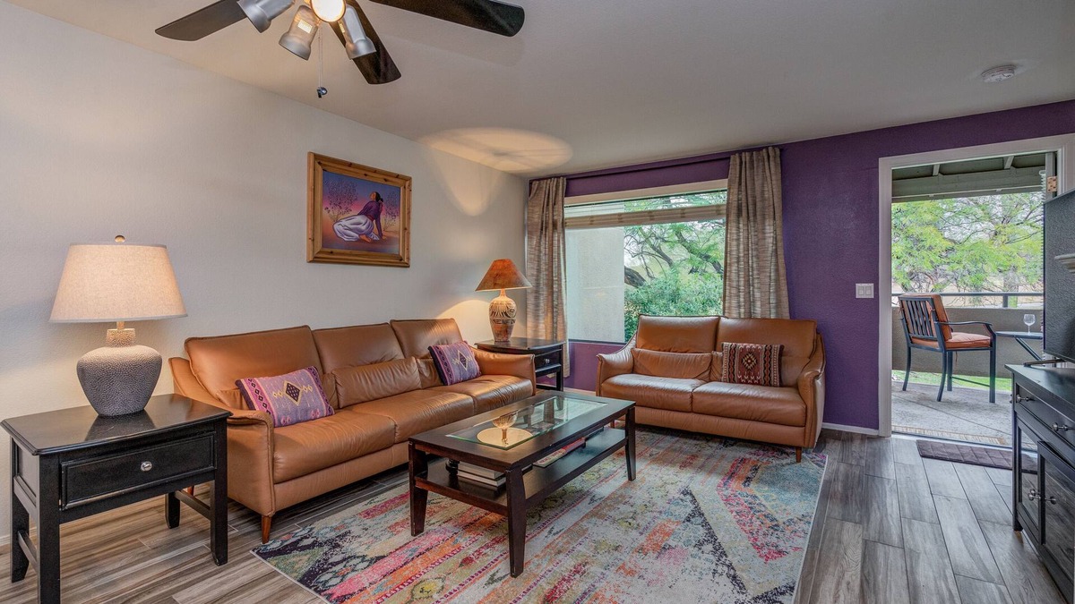 Tucson Apartment | Views of Ventana Canyon Golf course and Desert Sunsets!