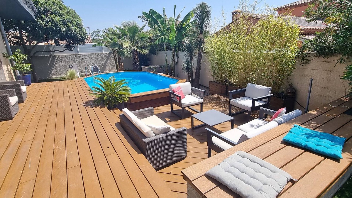 Saint-Jean-de-Vedas Villa | Villa 8 pers exotic garden heated pool near sea