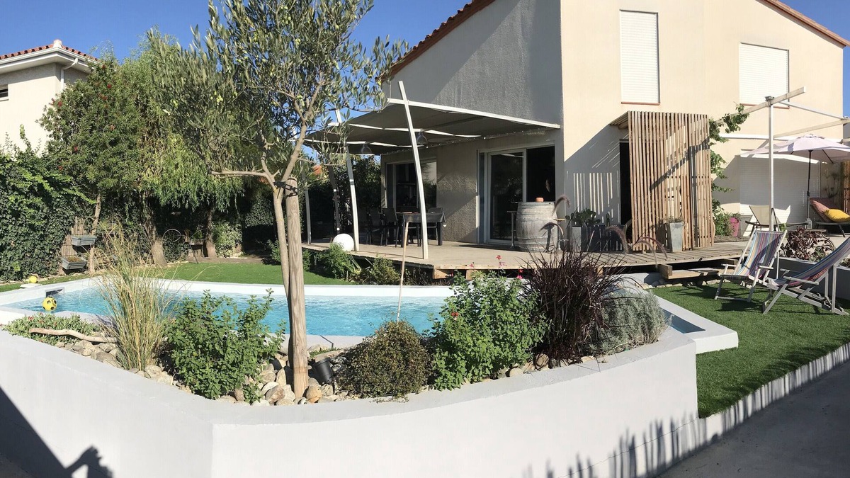 Torreilles House | Villa 800m from the beach with swimming pool, garden and large shaded terraces