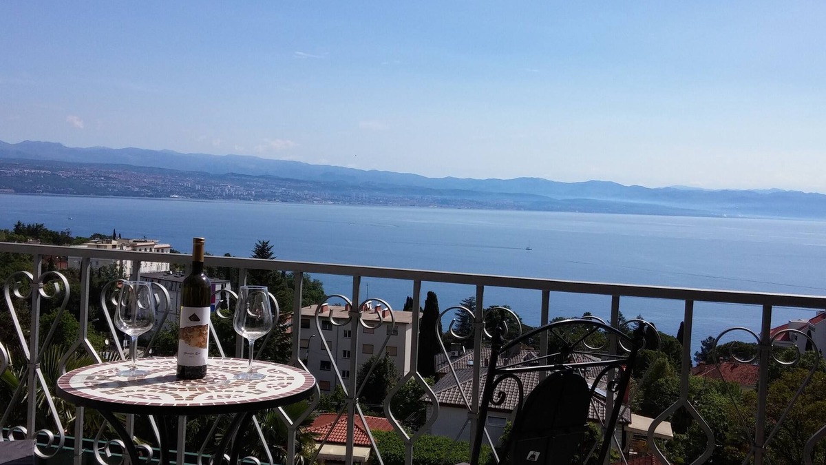 Lovran Apartment | Villa Allegra in Lovran, Classic Apartment 107, Private balcony- Sea view
