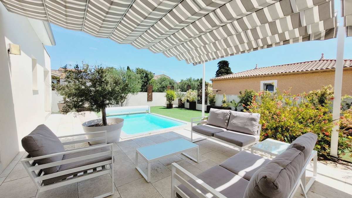 Lespignan Villa | Villa Augustine, single storey villa, 15 minutes from the sea