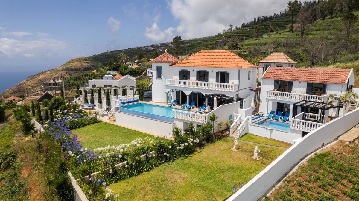 Calheta Villa | Villa Blue Sea Tower plus Guest Villa. Large Private Heated Pool. Table Tennis