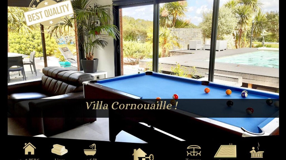 Redene Villa | VILLA CORNOUAILLE Swimming pool, Jacuzzi, Sauna, 2-8 PERSONS
