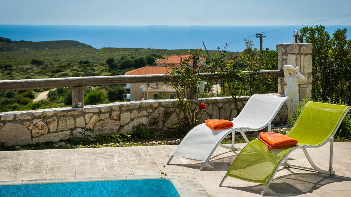 Paliki Villa | Villa 'Country Atheras' with Sea View, Wi-Fi and Air Conditioning