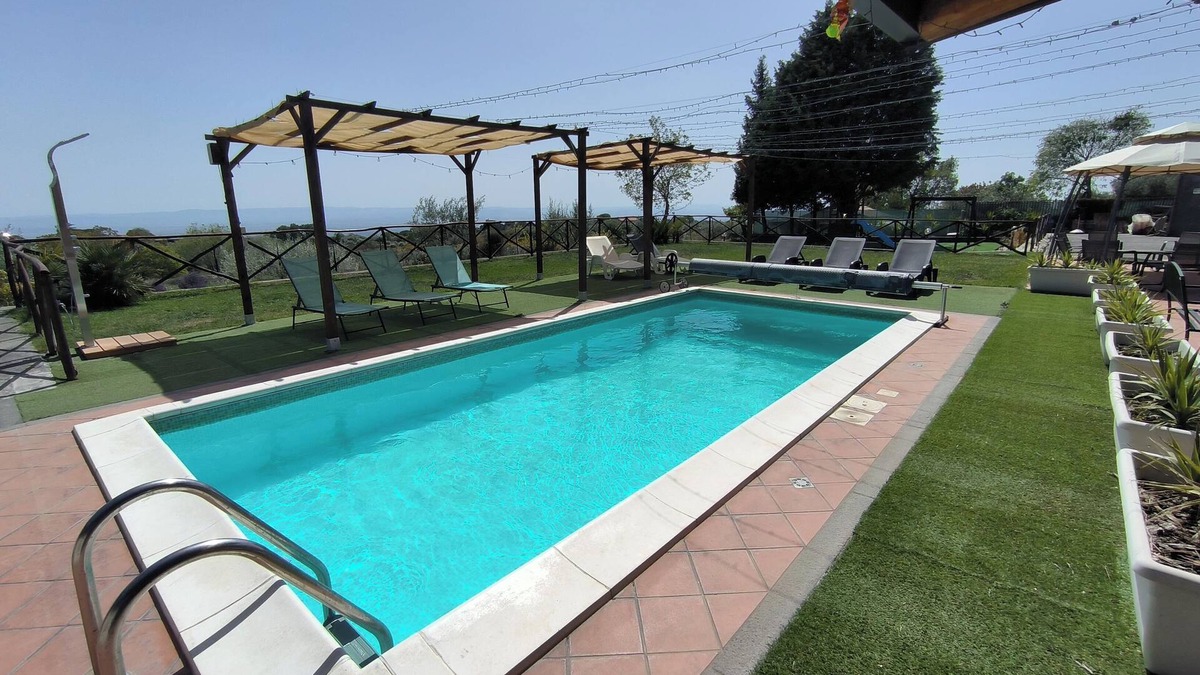 Belpasso Villa | VILLA EGLE BELPASSO, garden with swimming pool near Etna and Etnaland