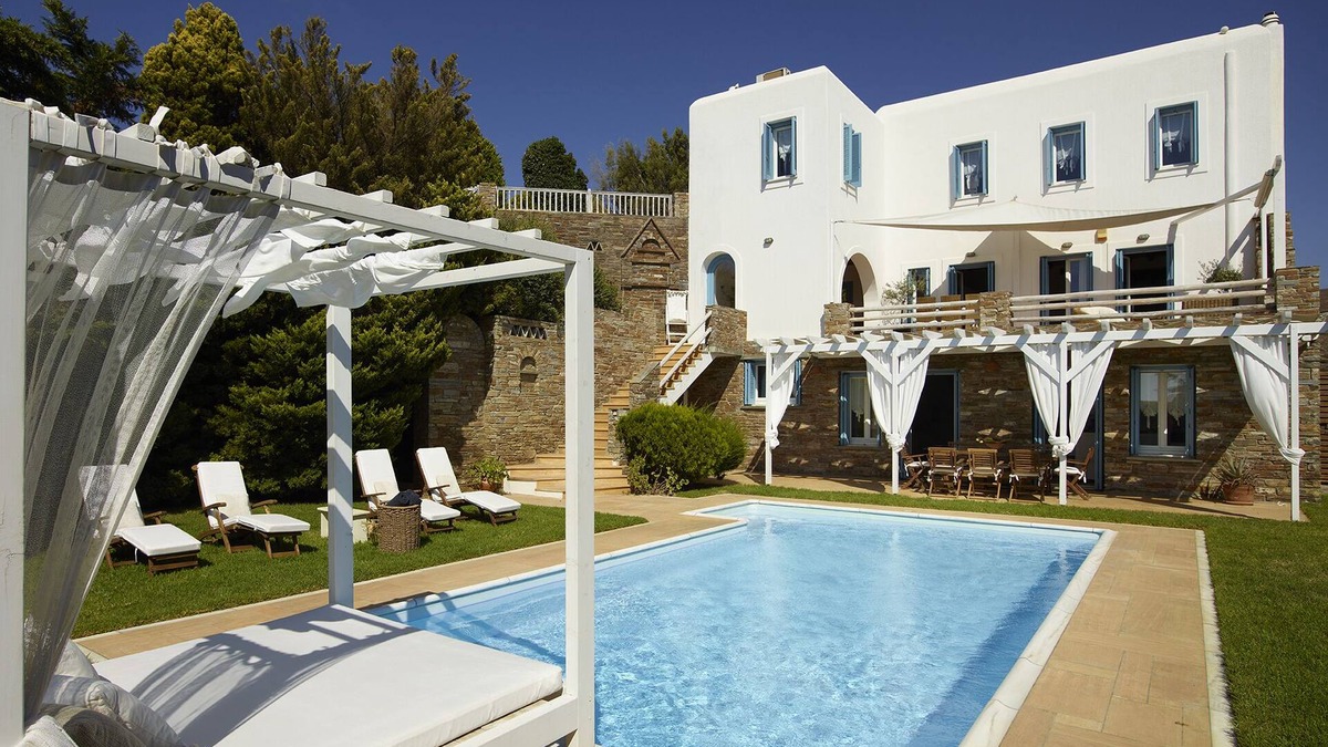 Ydrousa Villa | Villa Etheria with private pool in Andros Greece-Enjoy a memorable vacation