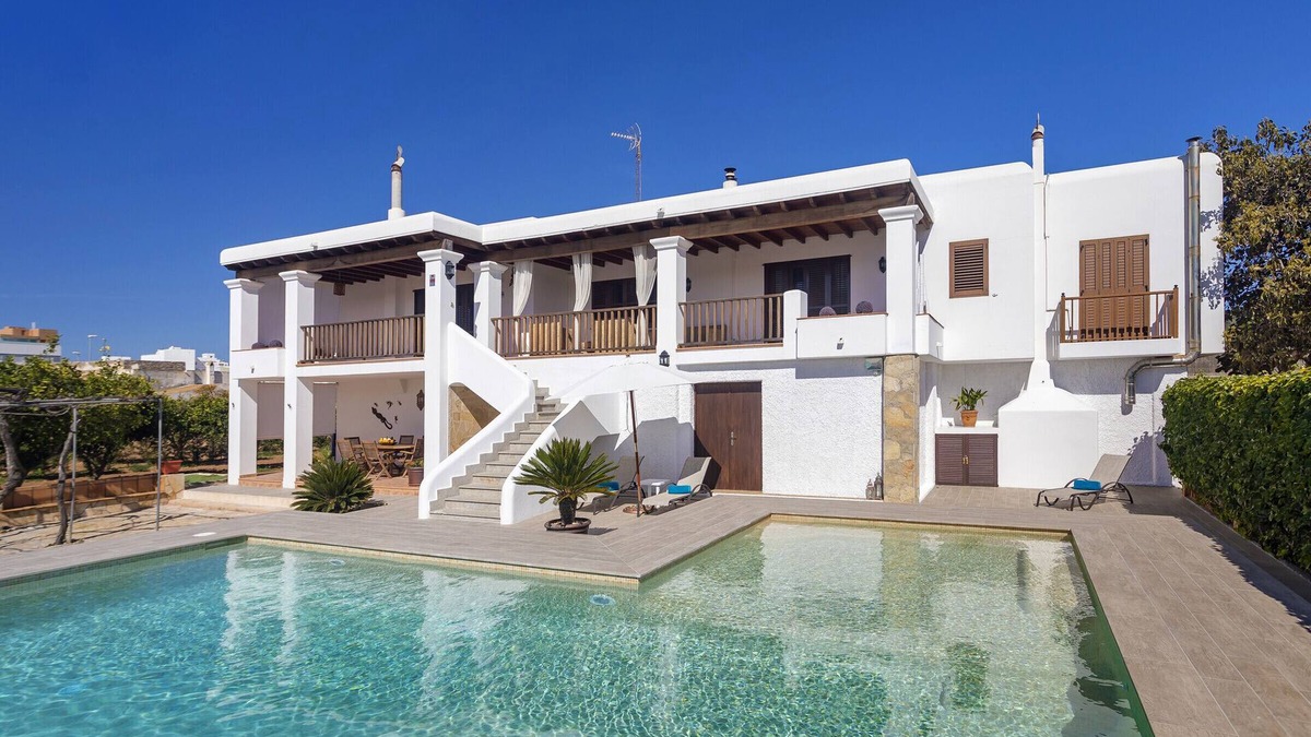 Sant Antoni de Portmany Villa | Villa Huerta downtown San Antonio tennis court Private pool