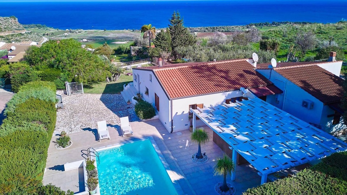 Scopello Resort | Villa Pandora with swimming pool and panoramic view