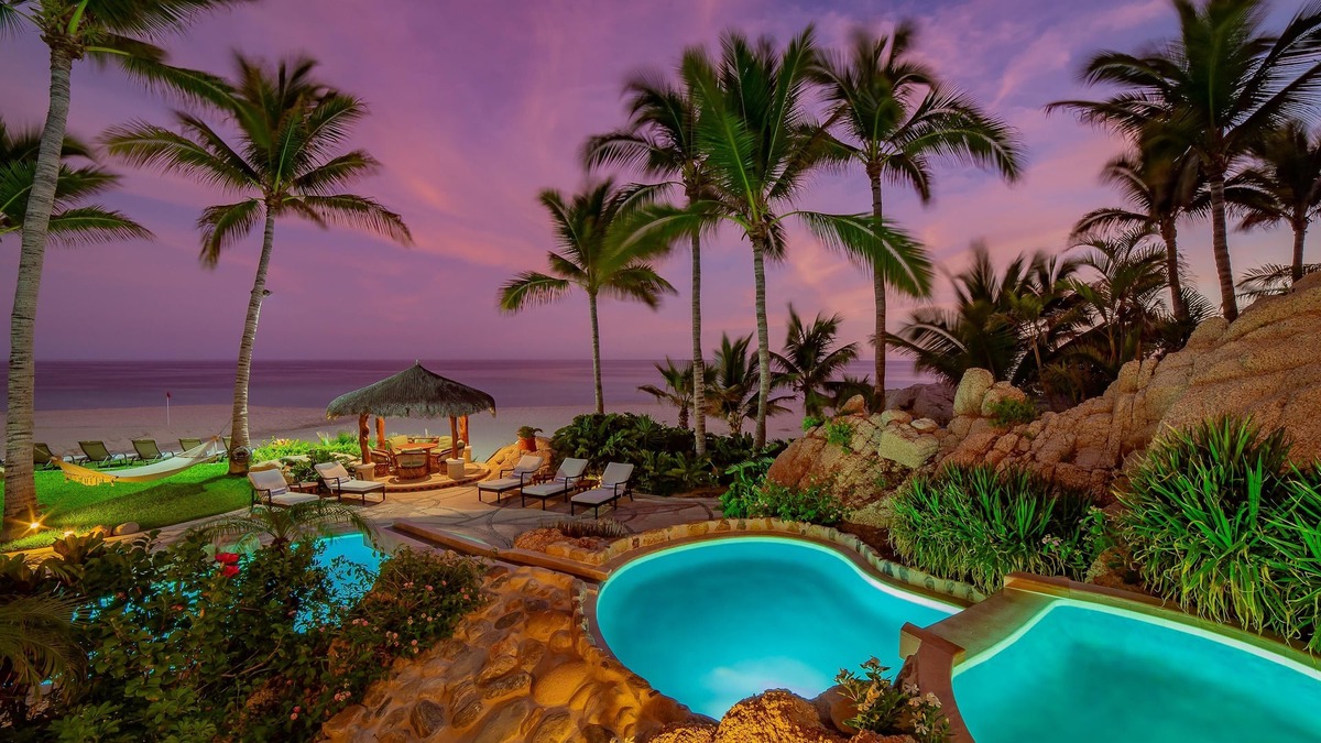 Cabo San Lucas Villa | Villa las Rocas: One-Of-A-Kind Lush Tropical Mexican Beachfront Estate 7 BR