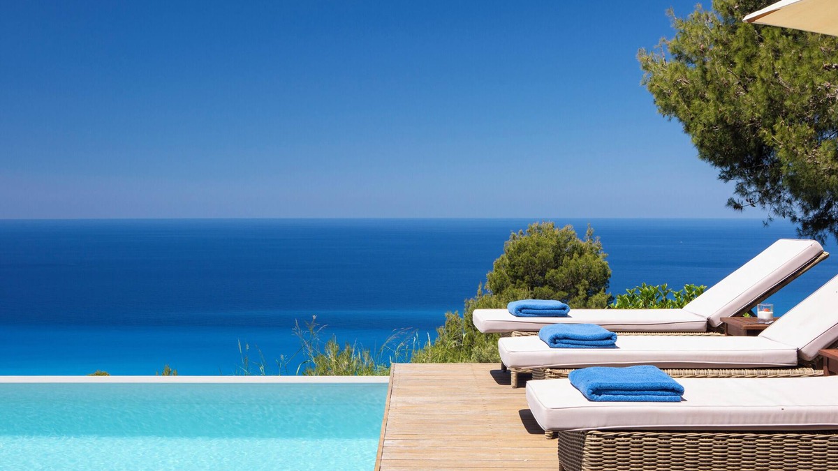 Evgiros Villa | Villa Mirtes with breathtaking sea view,close to Porto Katsiki and Egremni