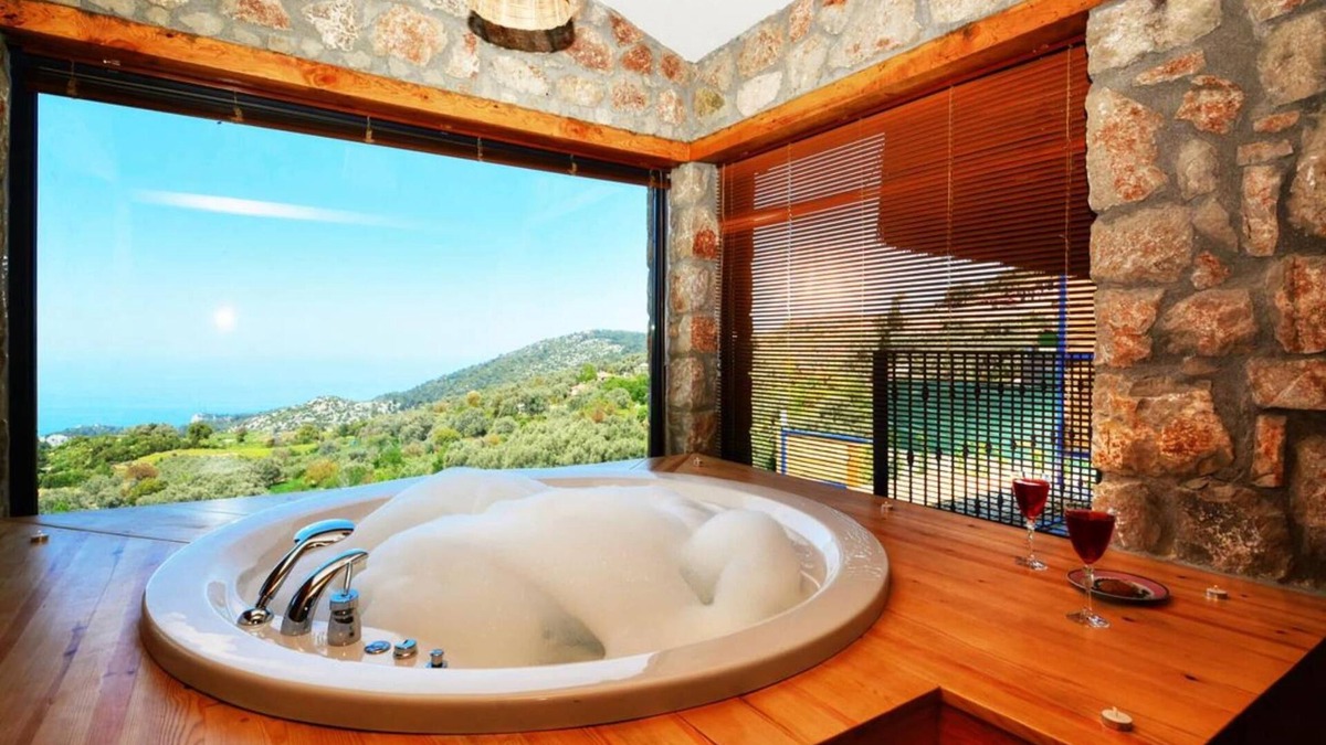 Faralya Villa | Villa Monte Telmossos with Private Pool, Jakuzzi and Sea View