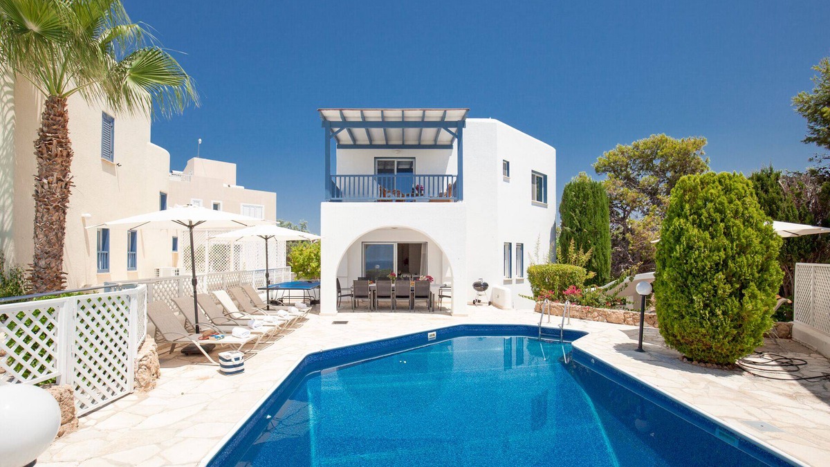Kissonerga Villa | VILLA PEARL BAY - Excellent Location, 5 Beds, Private Pool, Great Views