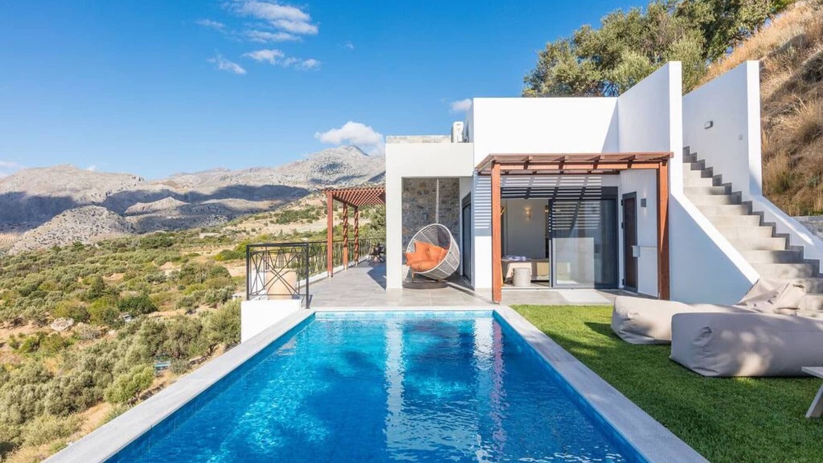 Agios Vasileios Villa | Villa Sea-Esta in Sellia with spectacular Sea view and pool, Adults Only