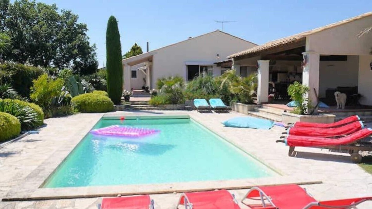 Margon Villa | Villa seen from the Chateau - Margon France with private pool