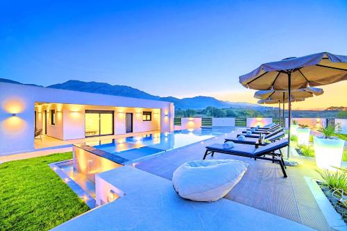 Kavros Villa | Villa Solaris Heated Pool & Jacuzzi