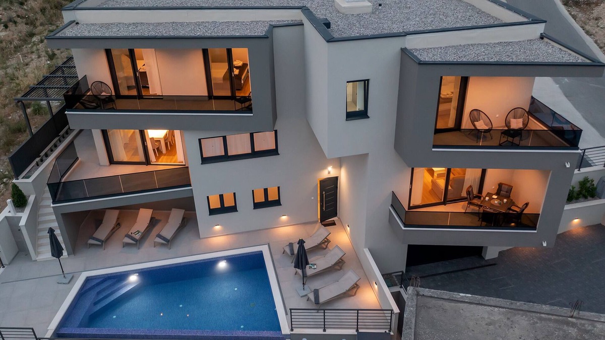Zelenka Villa | Villa VIP with heaed swimming pool and 4 Bedrooms, Several terraces with seaview