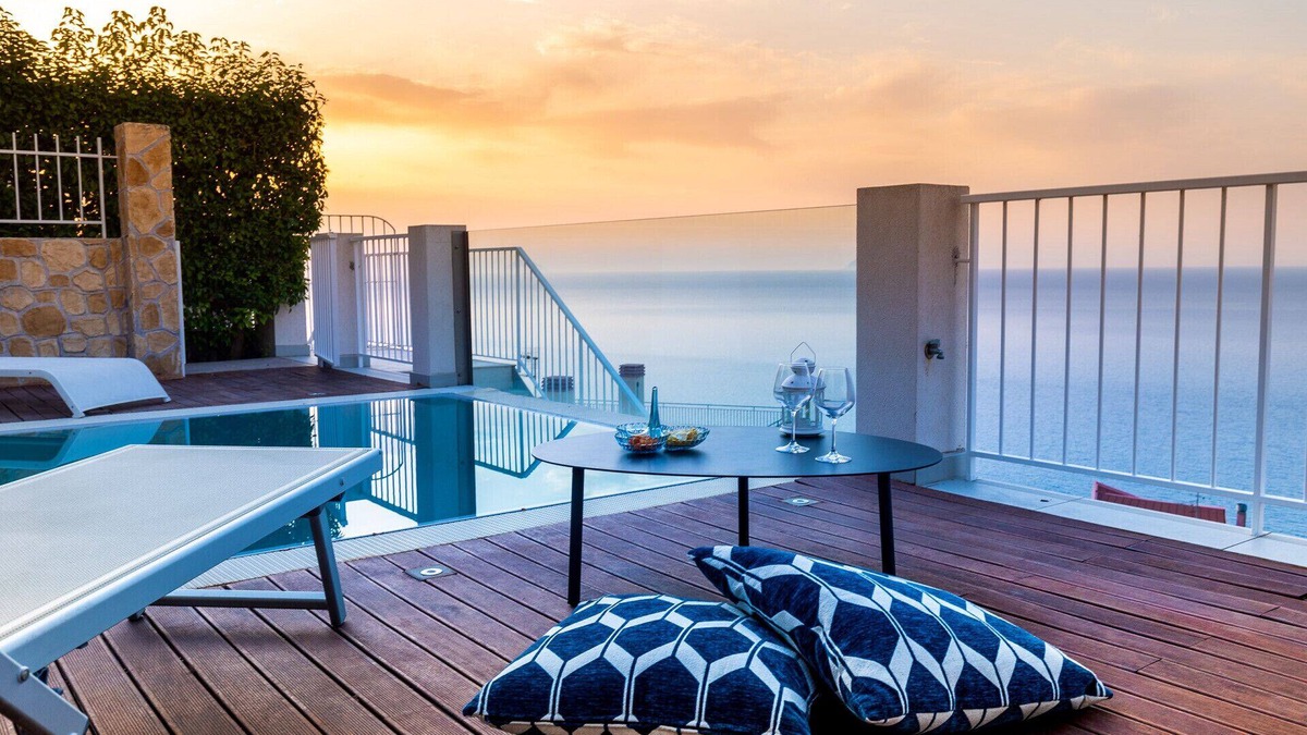 Capo d'Orlando Villa | Villa Vulcano with private pool and panoramic view over the sea