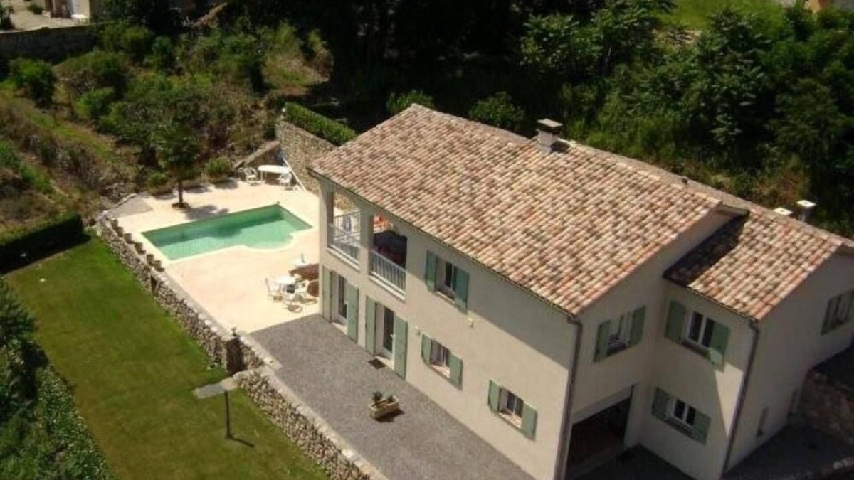 Chambonas Villa | Villa with pool and stunning views, 14 people, pets welcome