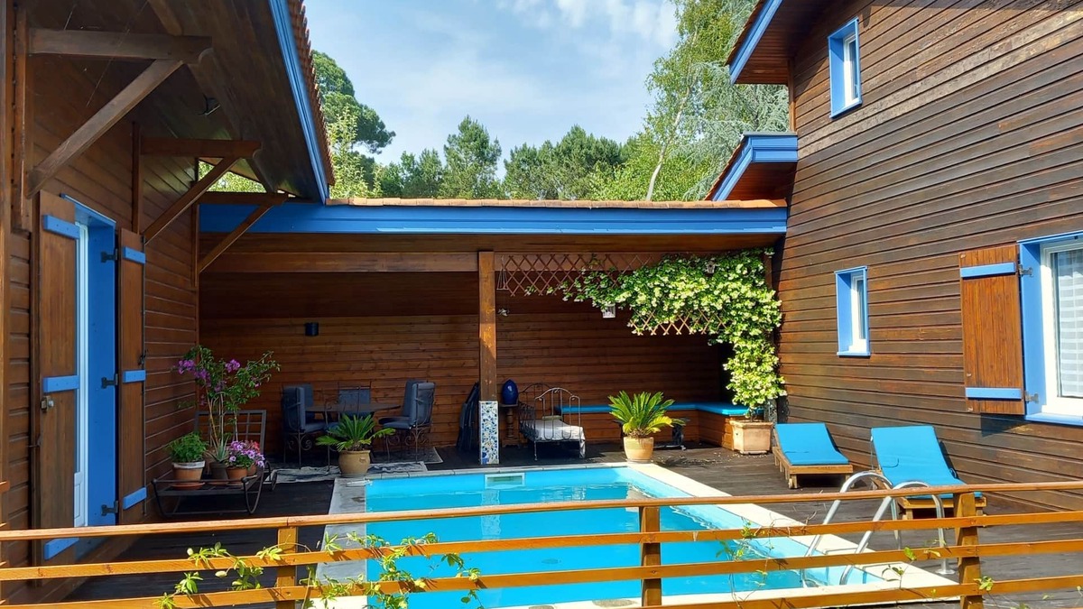 Biscarrosse Villa | Villa wood swimming pool and quiet 10km beach 5km lakes