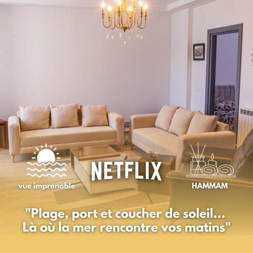 Algeria Apartment | vue sur mer avec hammam et accès direct à leau