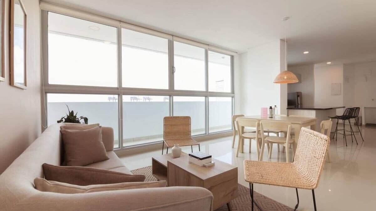 Manga Apartment | w* | Modern 3BR w/AC in Cartagena
