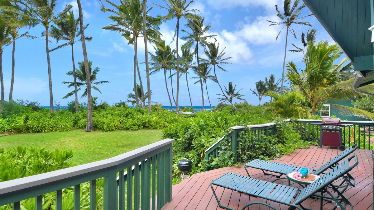 Wainiha House | Waiohonu Lush, tropical foliage, Beachfront Home