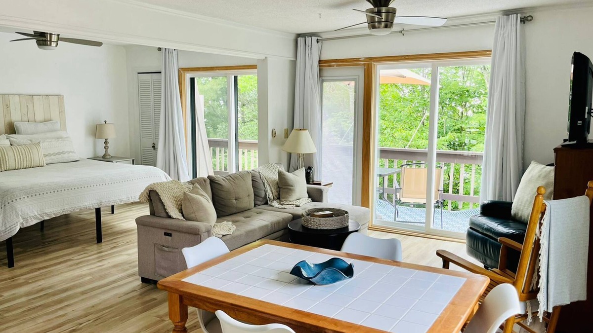 Beech Mountain Apartment | Walk to Biking Trails! Pet Friendly! Hike & Wine!