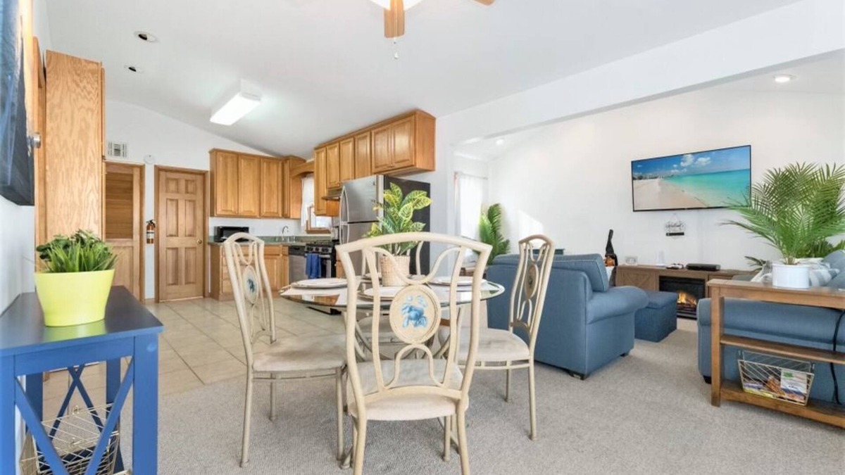 Mystic Island House | WATER FRONT BEACH BUNGALOW- SLEEPS 6 FIREPIT. GAME ROOM GAZEBO.