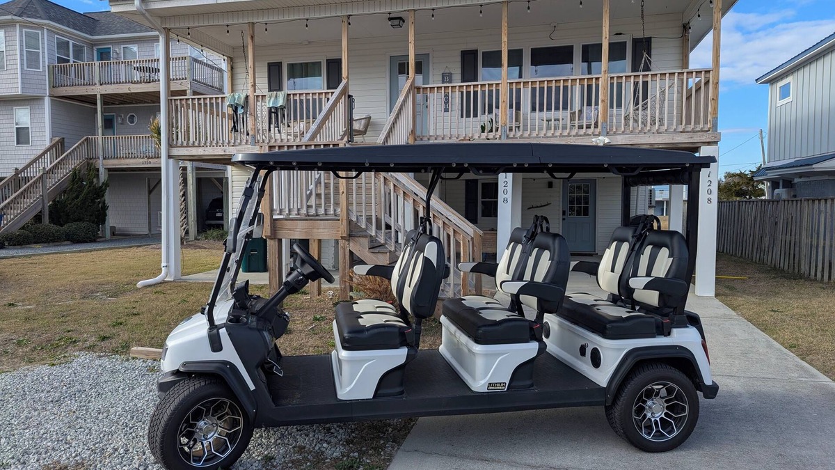 Topsail Beach House | Water view house Topsail beach with Golf cart