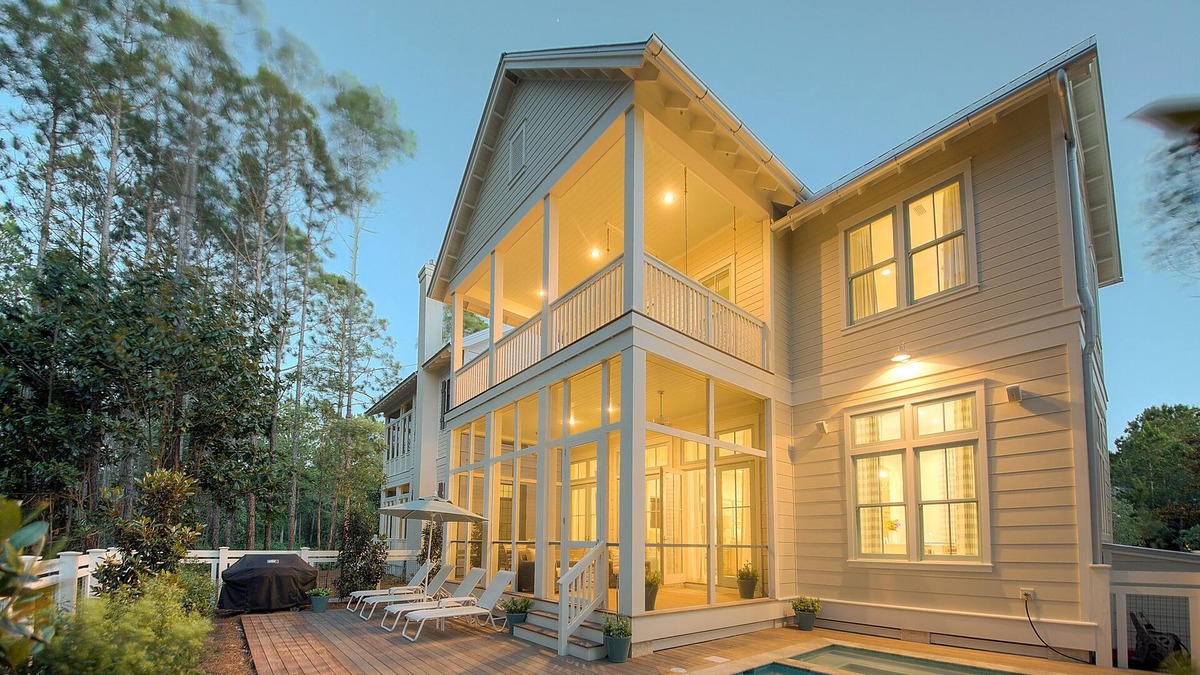 Watercolor House | Watercolor 5 bedroom home w/pool and spa, Gem cart, great location!