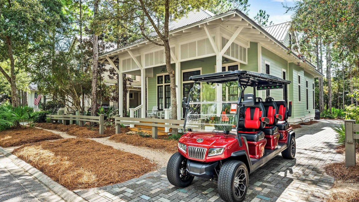Forest District House | WaterColor Bliss with Beach Club Access, Bikes, Electric Cart, and Screened Porch with Fireplace.