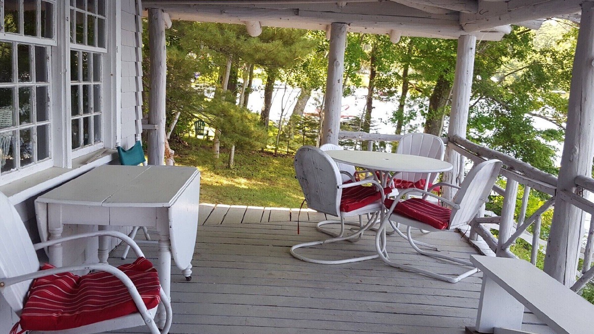Neshobe Beach Cottage | Waterfront Adirondack Style Rustic Cottage great sunsets