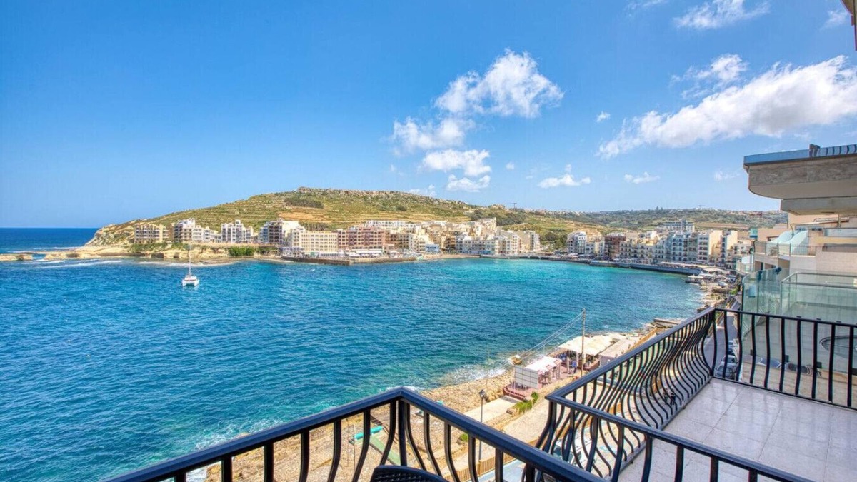 Marsalforn Apartment | Waterfront Gozo Stay Overlooking Marsalforn Bay