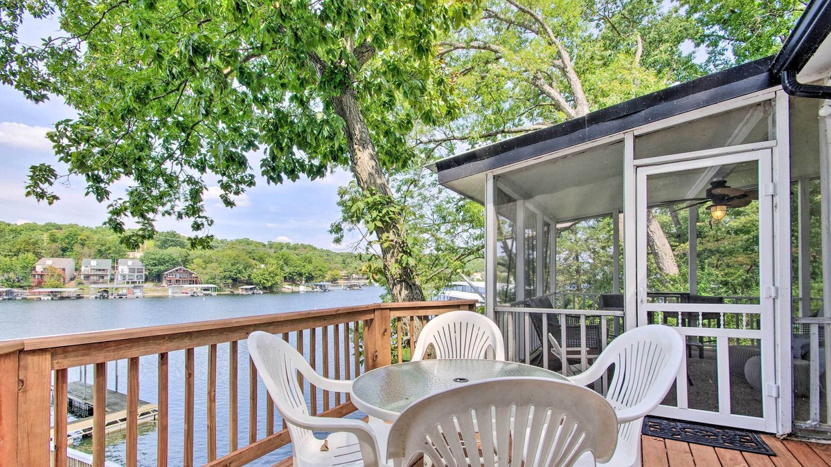 Lake Ozark Cottage | Waterfront Lake Ozark Retreat w/ Dock + View!