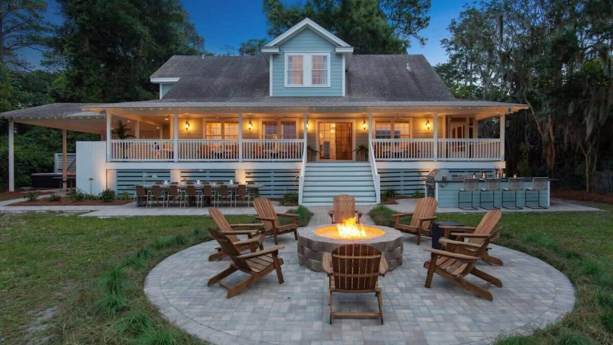 Savannah House | Waterfront Oasis | Hot Tub + Game Room