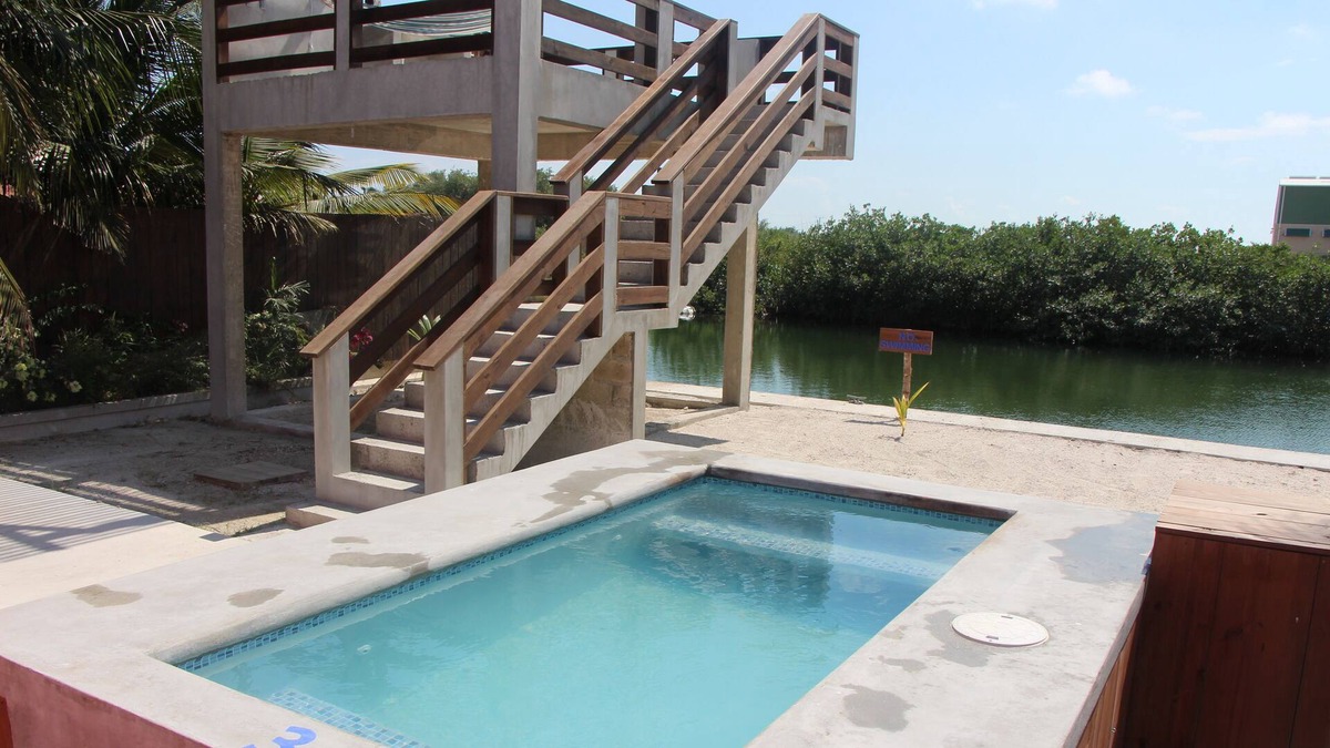 San Pedro House | Waterfront Oasis w/ Pool & 20ft Raised Deck, WiFi, A/C All Rooms - No Clean Fee