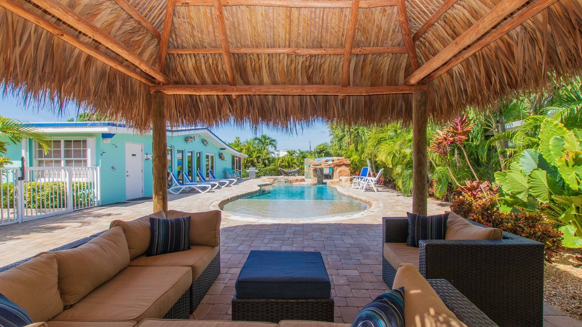 Marathon House | Waterfront & Privacy, Heated Pool HotTub & waterfall, 60' Dock TikiHut, pets ok