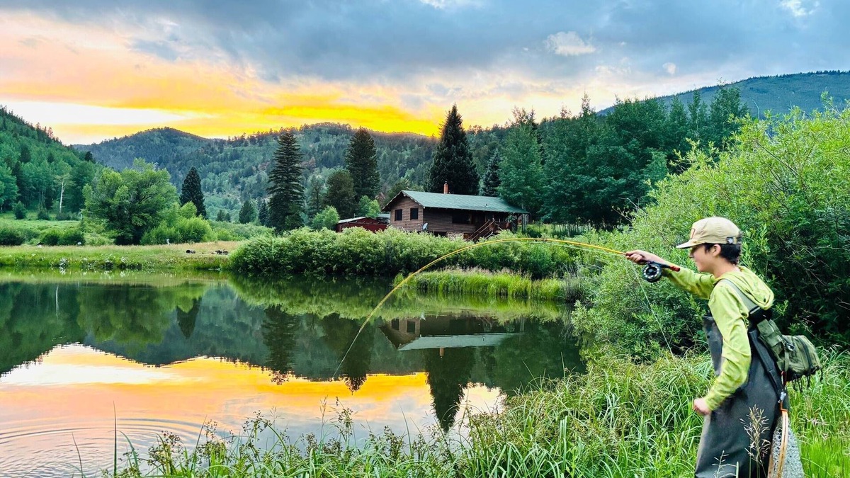Idaho Springs Cabin | Waterfront Rocky Mt. Cabin on 50 acres & 2 fishing ponds: Mt. Evans, Ski Country
