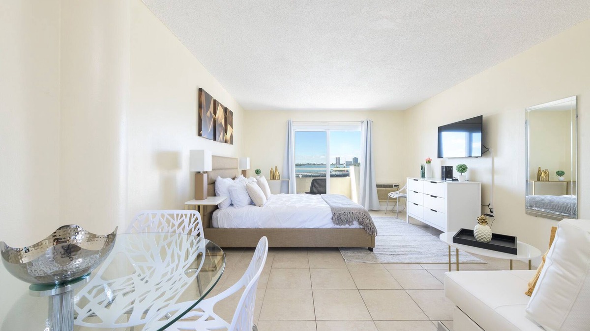 North Bay Village Apartment | Waterfront Studio with Free Parking & Bay Views