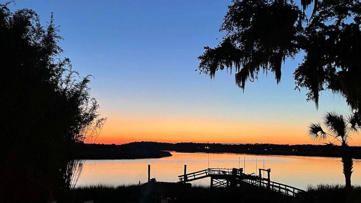 North Charleston House | Welcome to The River House! Private Pool! River View! Dock! Sunset! 5br!