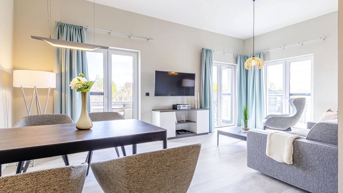 Ostseebad Wustrow Apartment | Wellness vacation with large south-east balcony and view of the Saaler Bodden
