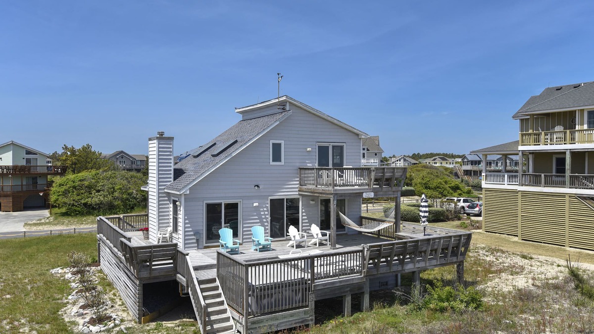 Whalehead Beach House | WH1019- Oceanfront Oasis! Featuring 3 BRs, Wifi, Ocean Views and Hot Tub!