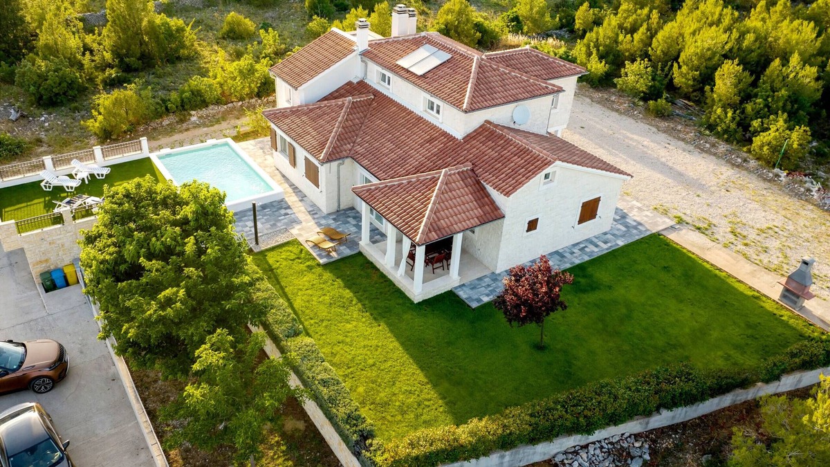 Sibenik Villa | Whitestone Villa Dubrava - three bedroom house with a swimming pool