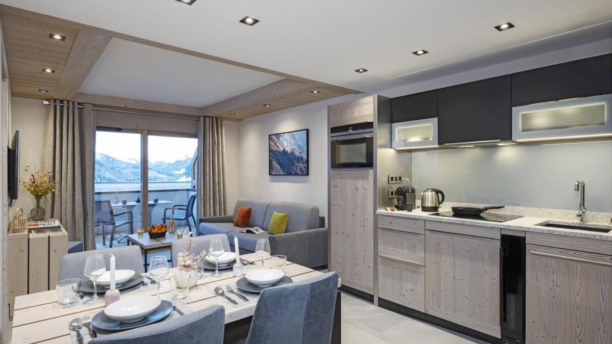 Le Grand-Bornand Apartment | Wifi, fitness, swimming pool, balcony, parking, tv, ski locker, 40m², Le Grand Bornand