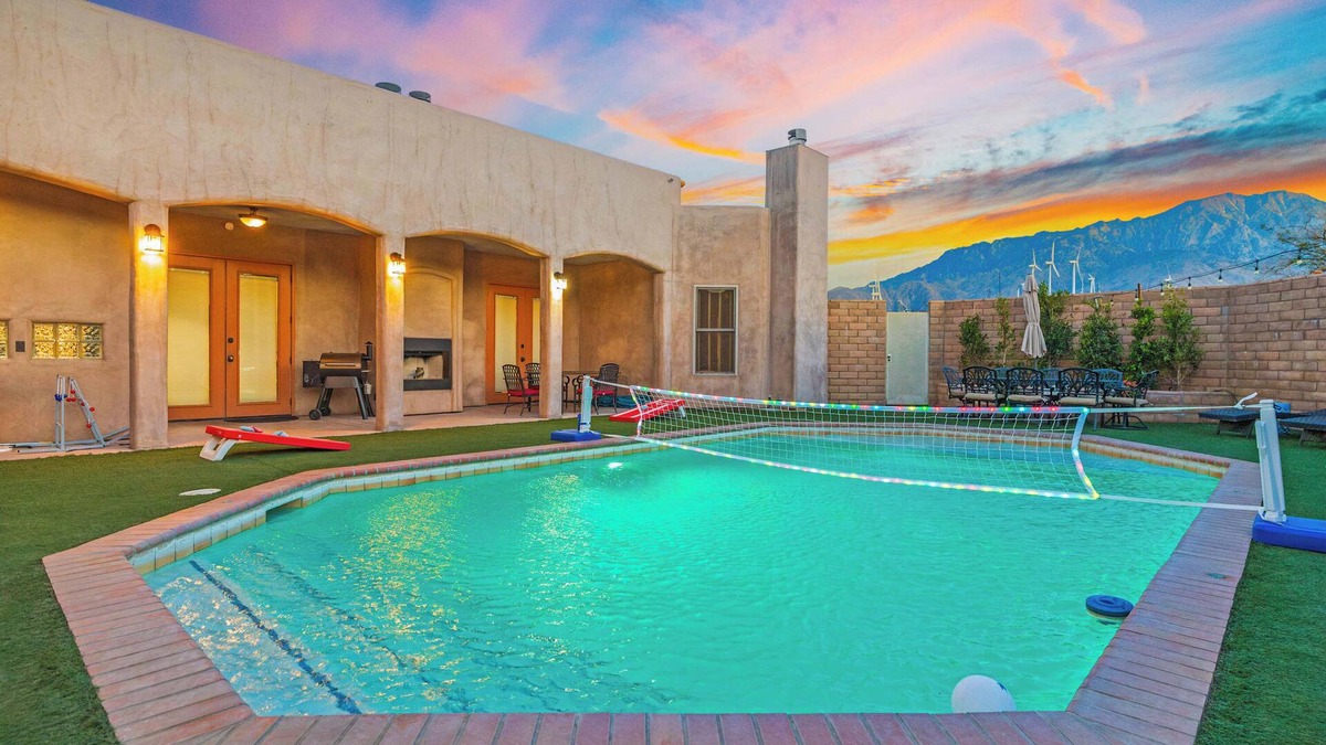 Palm Springs House | Windmill Vista - 8 Bedroom Pool Home between Palm Springs and Joshua Tree