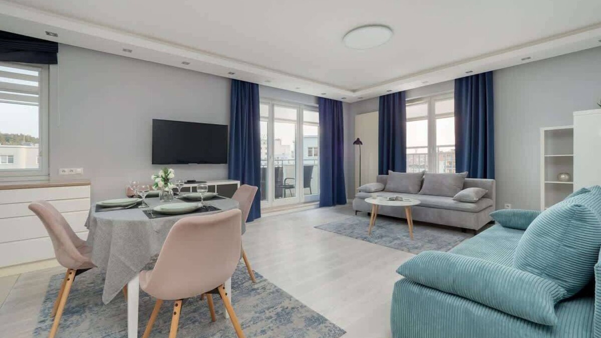 Gdynia Apartment | Wittekówny 6 | Spacious Apartment | Parking | Bath