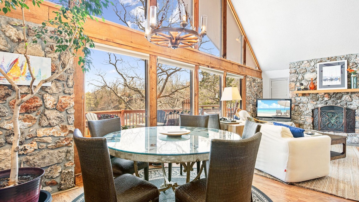 Camdenton House | Woodmont Point - Wooded Private Lakefront Retreat with Deep Cove Dock and Great Swimming!