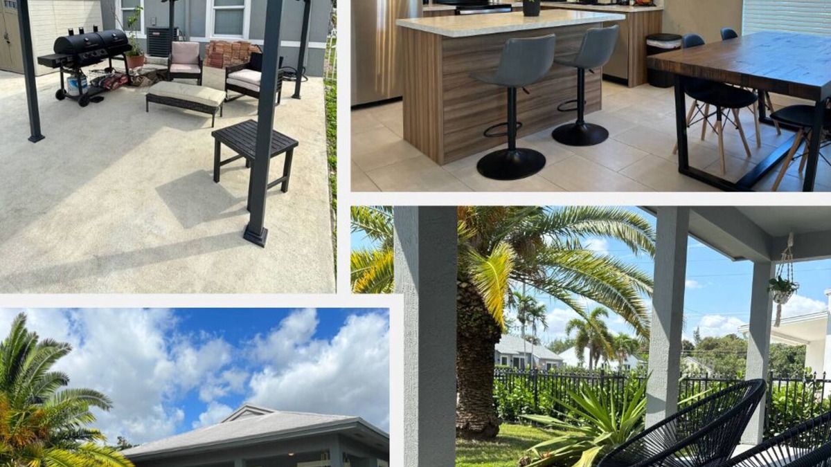 Gladeview House | Wynwood Miami House - Sleeps 8 - Gazebo - Luxe Bathrooms - All White Bedding